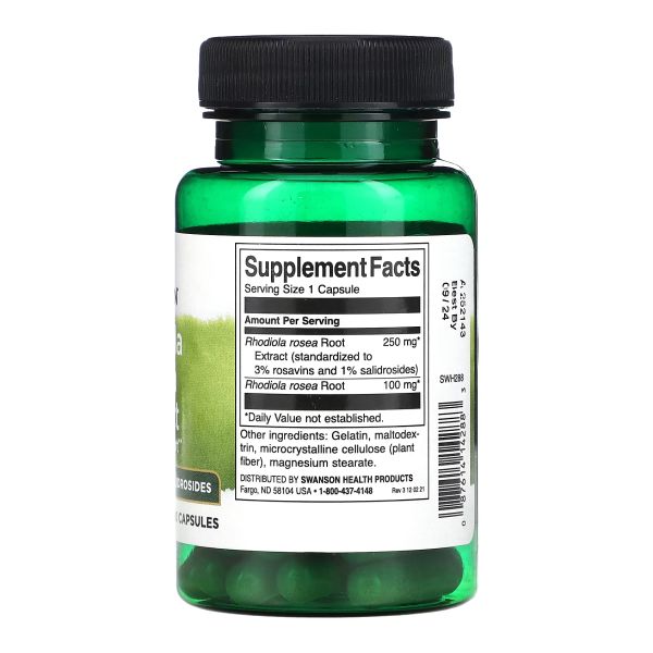 Swanson, екстракт родіоли рожевої, –  зниження стресу  - 60 caps