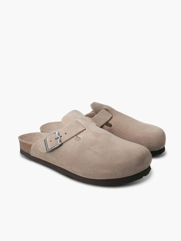 Сабо ортопедичні Riva, бежевий велюр, unisex, G105495, TM Genuins (Іспанія)