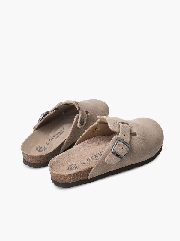 Сабо ортопедичні Riva, бежевий велюр, unisex, G105495, TM Genuins (Іспанія)