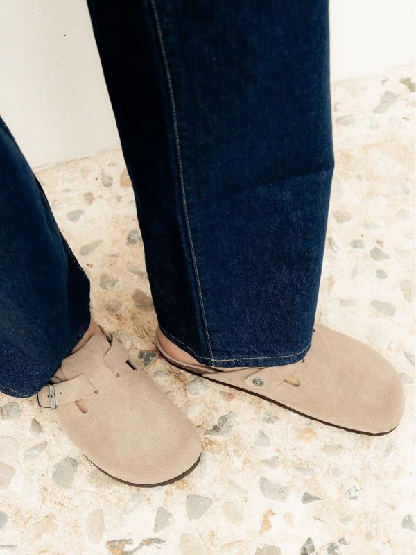 Сабо ортопедичні Riva, бежевий велюр, unisex, G105495, TM Genuins (Іспанія)