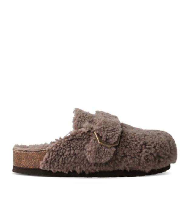 Сабо ортопедические женские Grisel, св.коричневый/мех, G106120, TM Genuins (Испания)