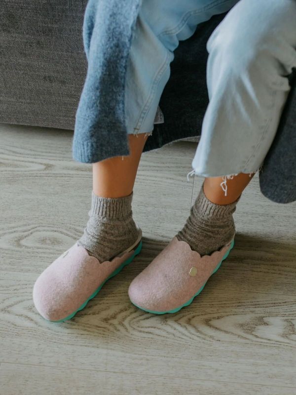 Сабо женские ортопедические Candy, розовый/мех, G105492, TM Genuins (Испания)