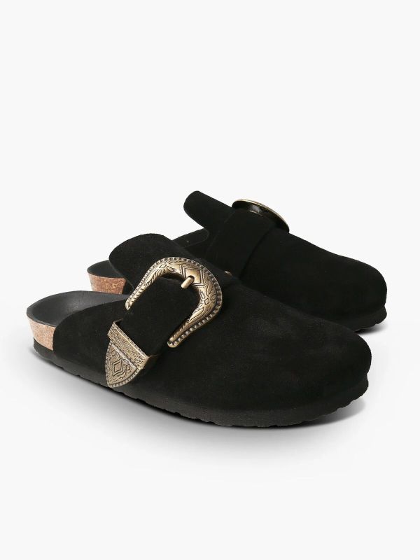 Сабо жіночі ортопедичні Huma, чорний/велюр, G105490, TM Genuins (Іспанія)