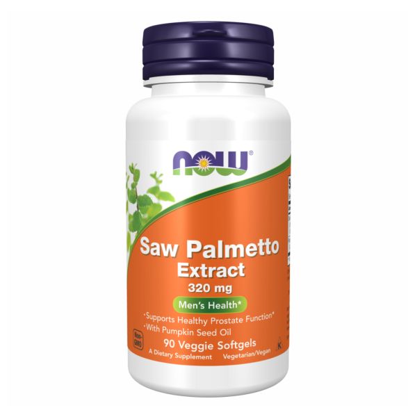 NOW Saw Palmetto Extract – поддержка здоровья простаты с маслом семян тыквы 320 мг - 90 vgels NOW Saw Palmetto Extract – поддержка здоровья простаты с маслом семян тыквы 320 мг - 90 vgels