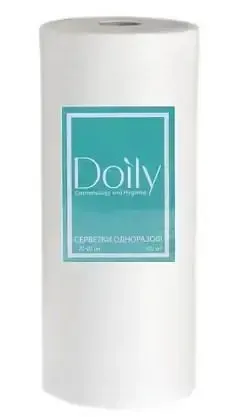 Серветки в рулоні Doily® 30х40 см (100 шт/рул) зі спанлейсу 40 г/м2 Текстура: гладка