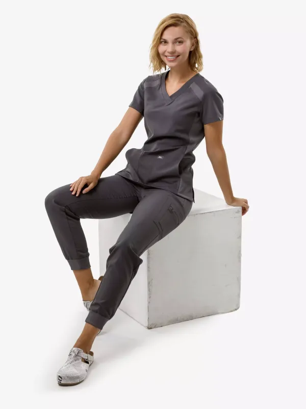 Шелли Женский Медицинский Костюм графит