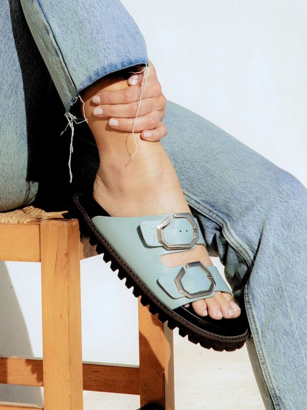 Шльопанці ортопедичні жіночі Galia, блакитний, G106275, TM Genuins (Іспанія)