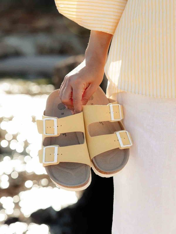 Шльопанці ортопедичні жіночі Hawaii Vegan, жовтий, G106254, TM Genuins (Іспанія)