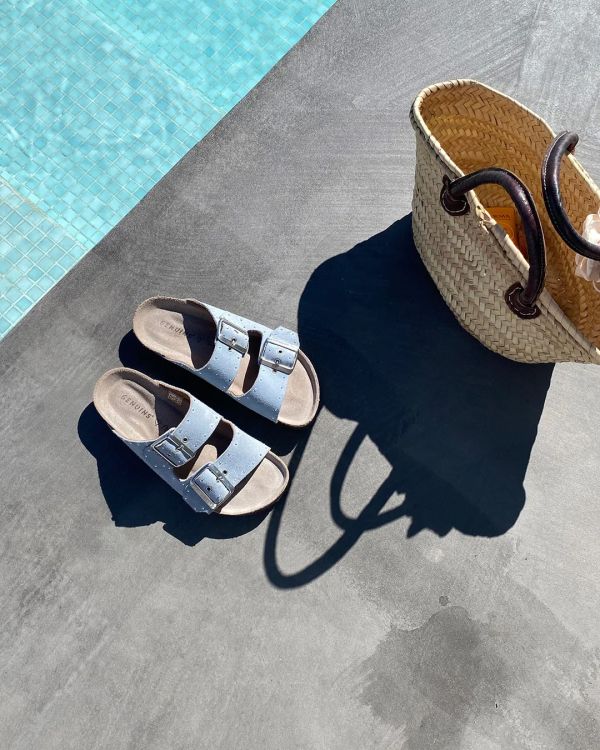 Шльопанці ортопедичні жіночі Honolulu, блакитний/велюр, G106249, TM Genuins (Іспанія)