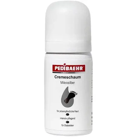 Крем-пінка протигрибкова з мікросріблом  Cremeschaum Mikrosilber, PediBaehr - 35 мл Крем-пінка протигрибкова з мікросріблом  Cremeschaum Mikrosilber, PediBaehr - 35 мл