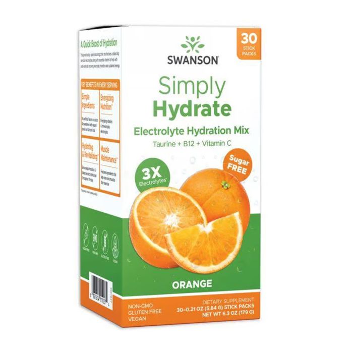 Simply Hydrate Electrolyte Hydration Mix - 30 packs Orange