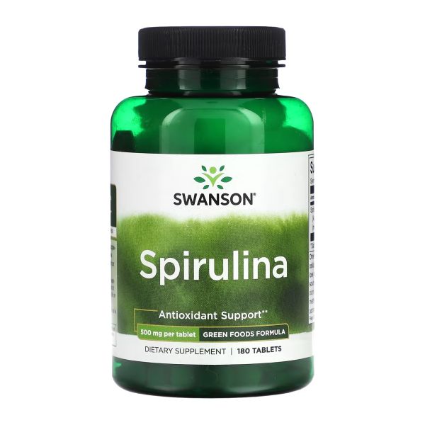 Спирулина Swanson Spirulina 500 мг – суперфуд для энергии, иммунитета и очистки - 180 tabs Спирулина Swanson Spirulina 500 мг – суперфуд для энергии, иммунитета и очистки - 180 tabs