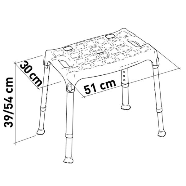 Стілець-табурет для ванної та душу KING-SS1-00