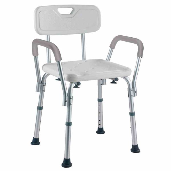 Стілець для ванної та душу зі спинкою та поручнями OSD-QA10 Стілець для ванної та душу зі спинкою та поручнями OSD-QA10