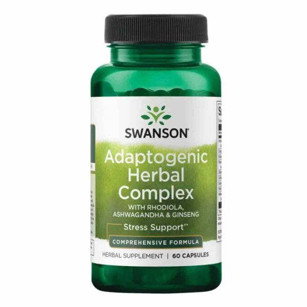 Swanson Adaptogenic Herbal Complex – Комплекс адаптогенов для энергии, баланса и стрессоустойчивости - 60caps Swanson Adaptogenic Herbal Complex – Комплекс адаптогенов для энергии, баланса и стрессоустойчивости - 60caps