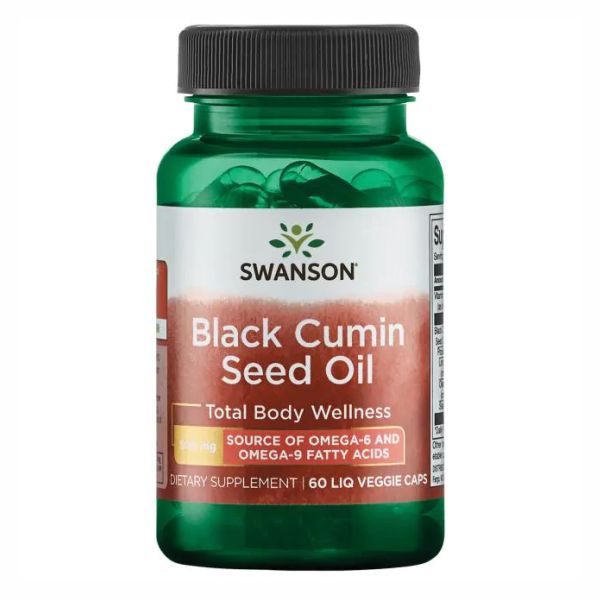 Олія насіння чорного кмину Swanson Black Cumin Seed Oil 500 mg - 60 Liq Vegcap Олія насіння чорного кмину Swanson Black Cumin Seed Oil 500 mg - 60 Liq Vegcap