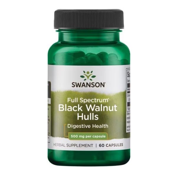Swanson, Full Spectrum, шкаралупа чорного горіха,500mg - 60caps  Swanson, Full Spectrum, шкаралупа чорного горіха,500mg - 60caps