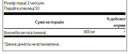 Swanson Boswellia – поддержка суставов, подвижности и природной гибкости 400 мг - 100caps