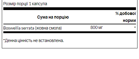 Swanson, Full Spectrum®, босвелія, подвійна сила, 800 mg - 60 Caps