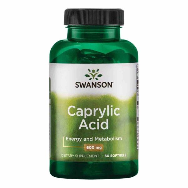 Swanson Caprylic Acid – Каприлова кислота для енергії, травлення та балансу мікрофлори 600 мг - 60 soft Swanson Caprylic Acid – Каприлова кислота для енергії, травлення та балансу мікрофлори 600 мг - 60 soft