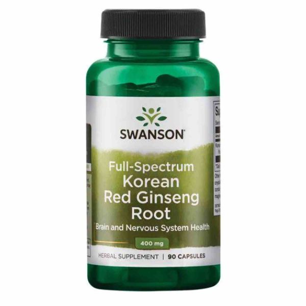 Swanson Red Korean Ginseng – Енергія, стресостійкість і кровообіг 400 мг- 90 Caps Swanson Red Korean Ginseng – Енергія, стресостійкість і кровообіг 400 мг- 90 Caps