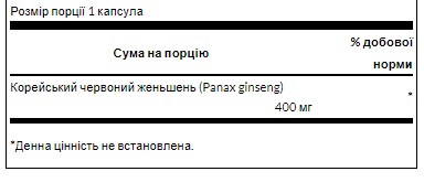 Swanson Red Korean Ginseng – Енергія, стресостійкість і кровообіг 400 мг- 90 Caps