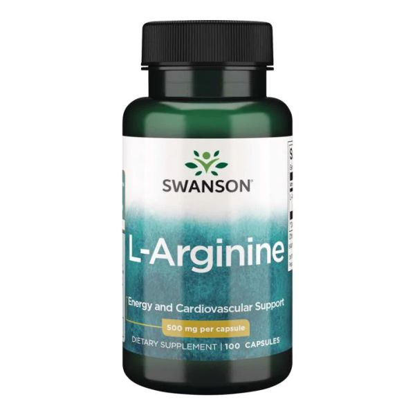 Swanson, L-аргінін,  L-Arginine 500 mg - 100 Capsules Swanson, L-аргінін,  L-Arginine 500 mg - 100 Capsules