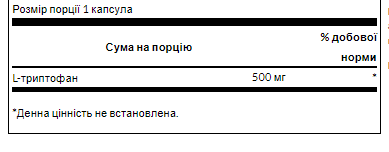 L-триптофан,Swanson, L-Tryptophan 500 mg - 60 Caps
