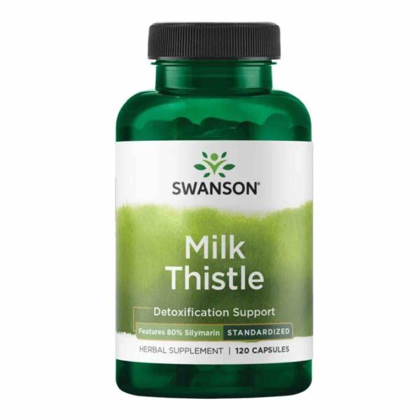 Swanson Milk Thistle – двойная поддержка печени с 80% силимарина - 120caps Swanson Milk Thistle – двойная поддержка печени с 80% силимарина - 120caps