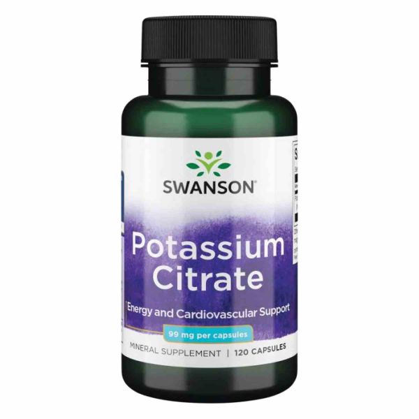 Swanson Potassium Citrate 99 мг – Цитрат калия для сердца, мышц и нервной системы - 120caps Swanson Potassium Citrate 99 мг – Цитрат калия для сердца, мышц и нервной системы - 120caps