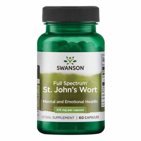 Swanson, Full Spectrum®, звіробій, 375 мг, - 60caps  Swanson, Full Spectrum®, звіробій, 375 мг, - 60caps