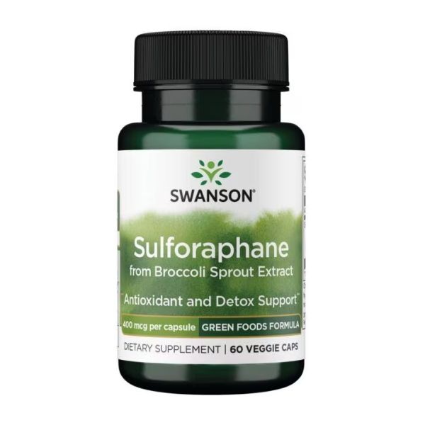 Суміш екстрактів Swanson Sulforaphane from Broccoli Sprout Extract 400 mcg - 60veg caps Суміш екстрактів Swanson Sulforaphane from Broccoli Sprout Extract 400 mcg - 60veg caps