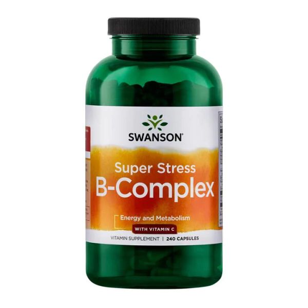 Swanson Super Stress B-Complex – Вітаміни групи B + C для боротьби зі стресом та підтримки імунітету - 240 caps Swanson Super Stress B-Complex – Вітаміни групи B + C для боротьби зі стресом та підтримки імунітету - 240 caps