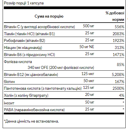 Swanson Super Stress B-Complex – Витамины группы B+C для борьбы со стрессом и поддержания иммунитета - 240 caps