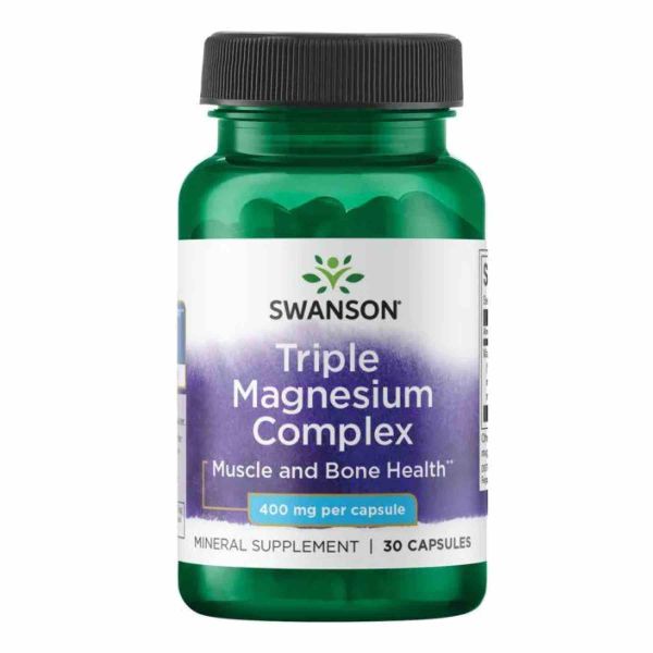 Swanson Triple Magnesium Complex – Комплекс магнію для нервової системи, енергії та кісток 400 мг - 30caps Swanson Triple Magnesium Complex – Комплекс магнію для нервової системи, енергії та кісток 400 мг - 30caps