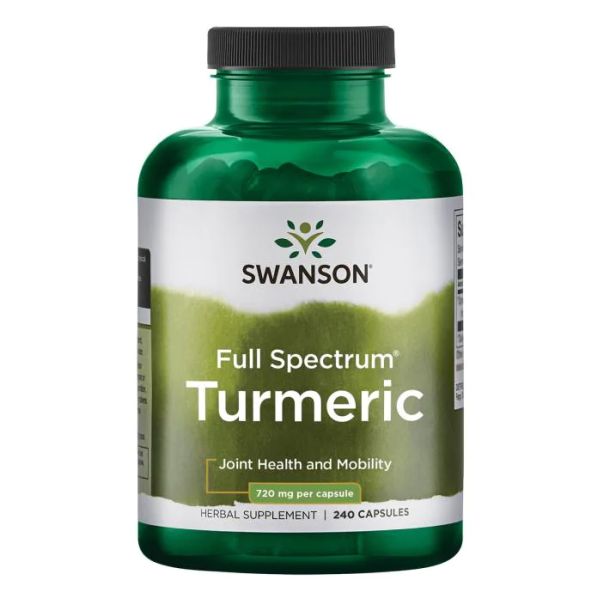 Swanson Turmeric Full Spectrum – Куркума для кожи, суставов и здоровья пищеварения 720 mg - 240 Caps Swanson Turmeric Full Spectrum – Куркума для кожи, суставов и здоровья пищеварения 720 mg - 240 Caps