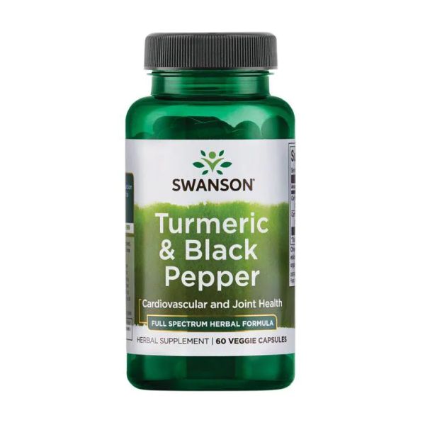 Swanson Turmeric & Black Pepper – Куркума с черным перцем для суставов, печени - 60veg caps Swanson Turmeric & Black Pepper – Куркума с черным перцем для суставов, печени - 60veg caps