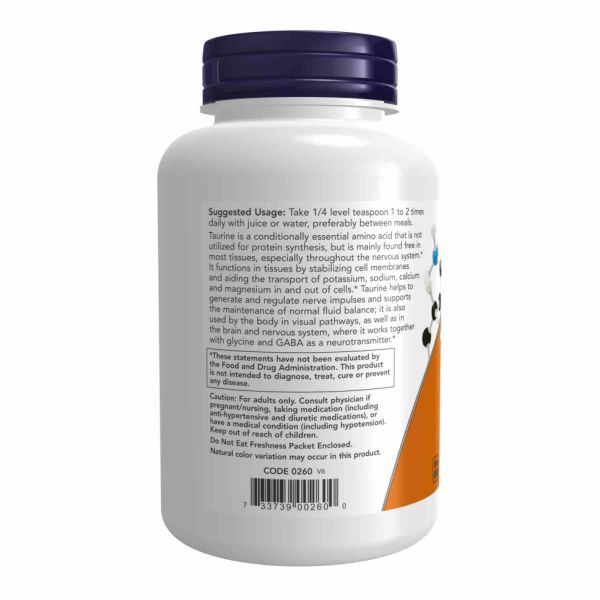 Амінокислоти NOW Foods Taurine Powder - 227g