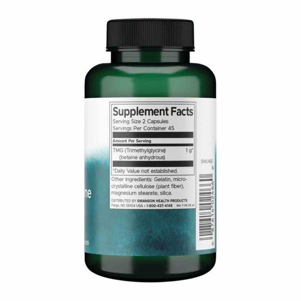 Триметилгліцин Swanson Tmg Trimethylglycine 500mg - 90 caps