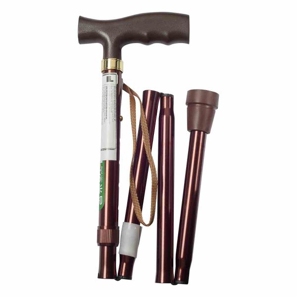 Трость складная с Т-образной ручкой, бронзовый, B3050, NOVA (Тайвань)