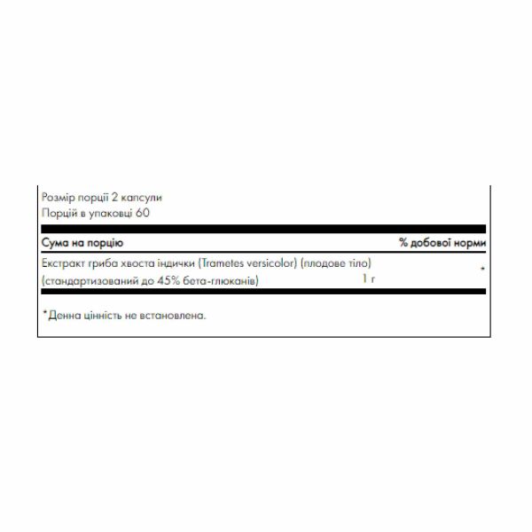 Гриб трутовик різнокольоровий Swanson – підтримка імунітету та печінки,  500 мг- 120 caps