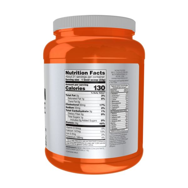 Сывороточный протеин NOW – чистый белок без подсластителей - 680g Unflavored