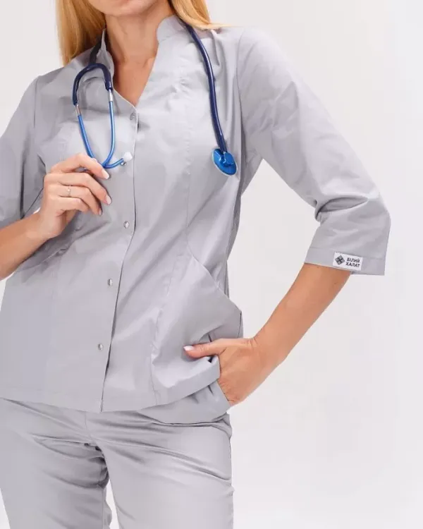 Медичний костюм жіночий Елізабет колір сірий