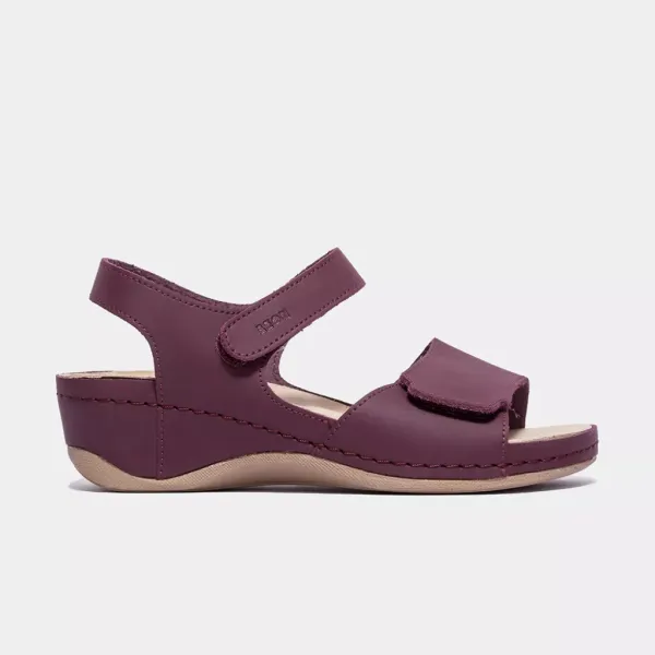 Босоніжки жіночі Leon 2024 Bordo Босоніжки жіночі Leon 2024 Bordo