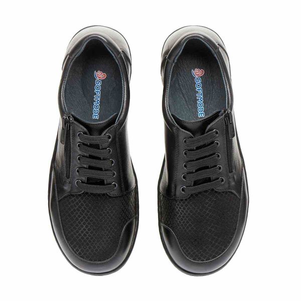 Жіночі анатомічні мокасини, чорний (арт.2508), TM SoftMode (Туреччина)