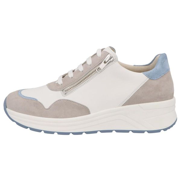 Жіночі шкіряні кросівки Karma, білий/сірий (арт.7 59071 40561), SOLIDUS (Німеччина)