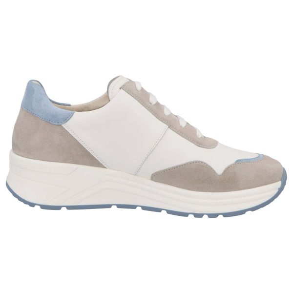 Жіночі шкіряні кросівки Karma, білий/сірий (арт.7 59071 40561), SOLIDUS (Німеччина)