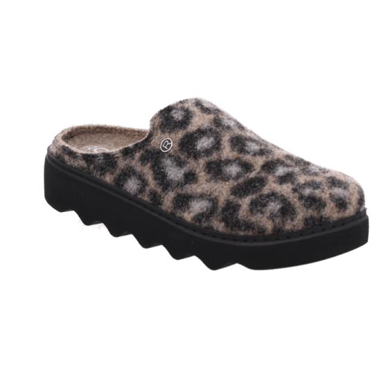 Женские сабо Firenze, черный/леопард (арт. 6101 90) ROHDE (Германия)