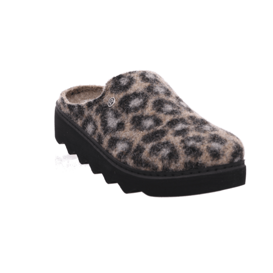 Женские сабо Firenze, черный/леопард (арт. 6101 90) ROHDE (Германия)