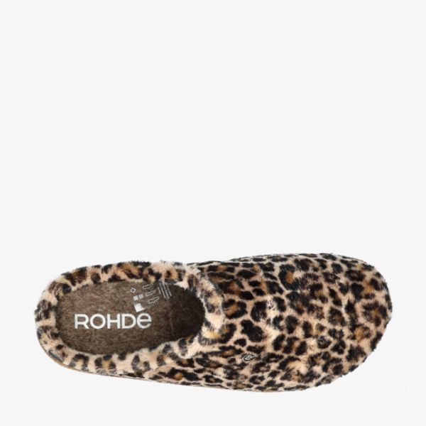 Жіночі сабо Foggia-D, бежевий/леопард (арт. 6102 18) ROHDE (Німеччина)